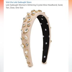 Lele Sadoughi Cream Studded Headband